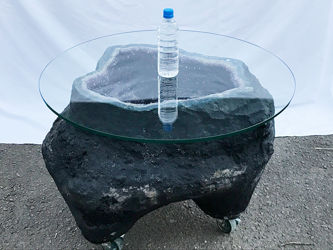 石のテーブル I-L C型 G1 160 180 200テーブル フィオレストーン 天然水晶