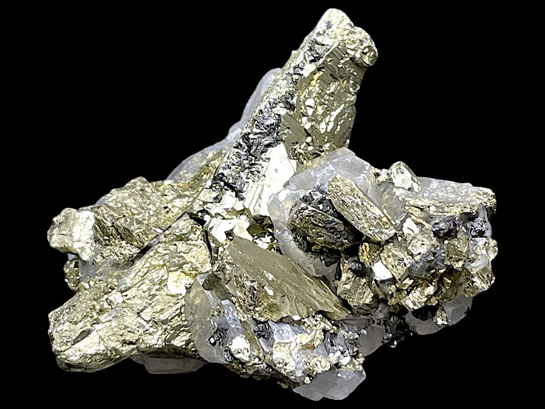 ペルー産　ゴージャス⭐︎カルサイト共生パイライト ペルー産 ゴージャス⭐︎カルサイト共生パイライト