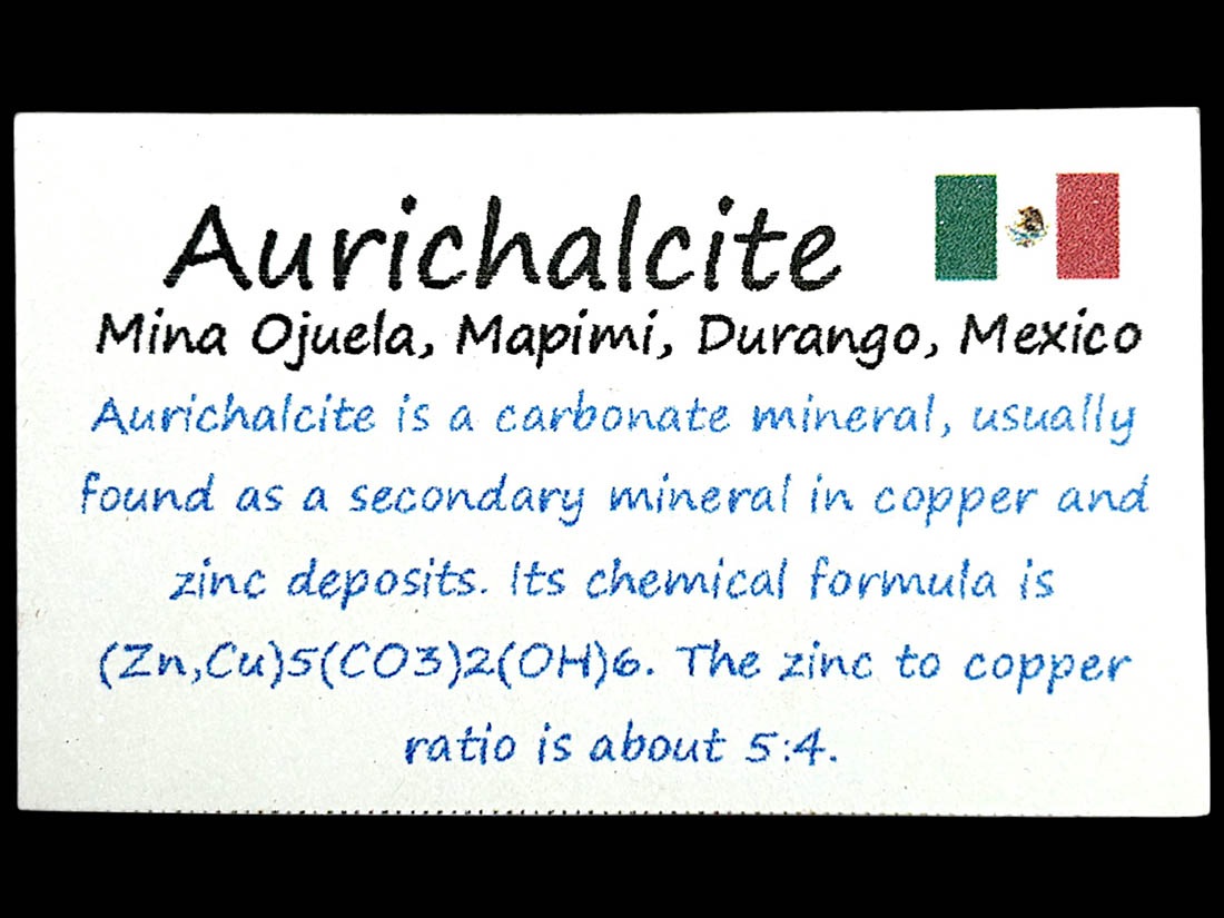 メキシコ産 オーリチャルサイト (水亜鉛銅鉱) / Aurichalcite