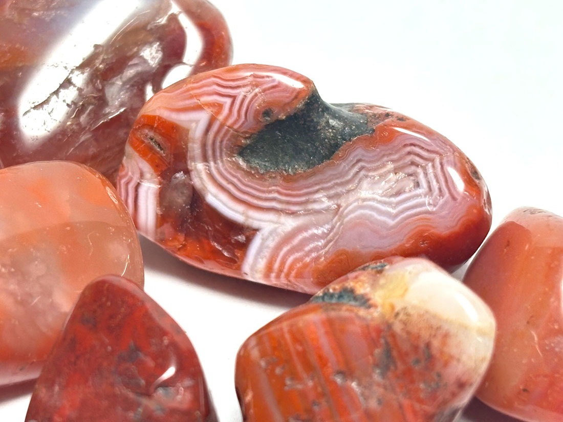 カーネリアン タンブル 6個セット (紅玉髄) / Carnelian