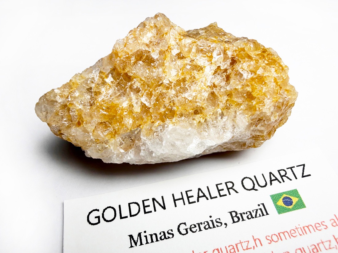 【匿名発送】ブラジル産　ゴールドルチル、ゴールデンヒーラー原石 ブラジル産 ゴールデンヒーラー / Golden Healer