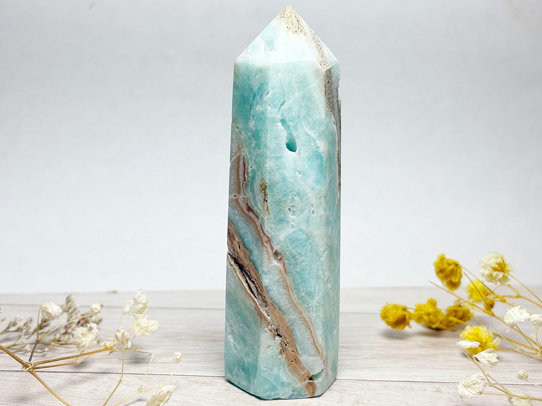 パキスタン産 ブルーアラゴナイト ポイント / Blue Aragonite