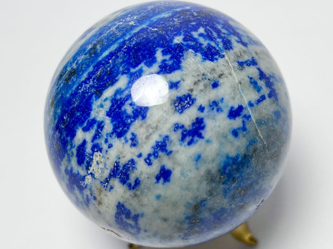 アフガニスタン産ラピスラズリ58mm 丸玉（蛍光）