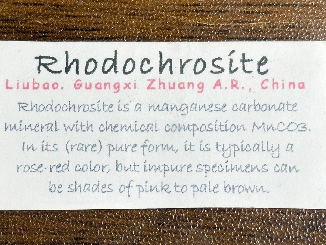 広西チワン族自治区産 ロードクロサイト ( 菱マンガン鉱 )/ Rhodochrosite