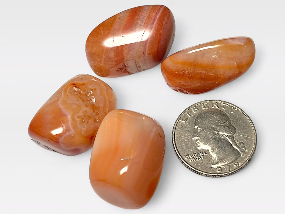 カーネリアン / サードオニキス タンブル 4個セット