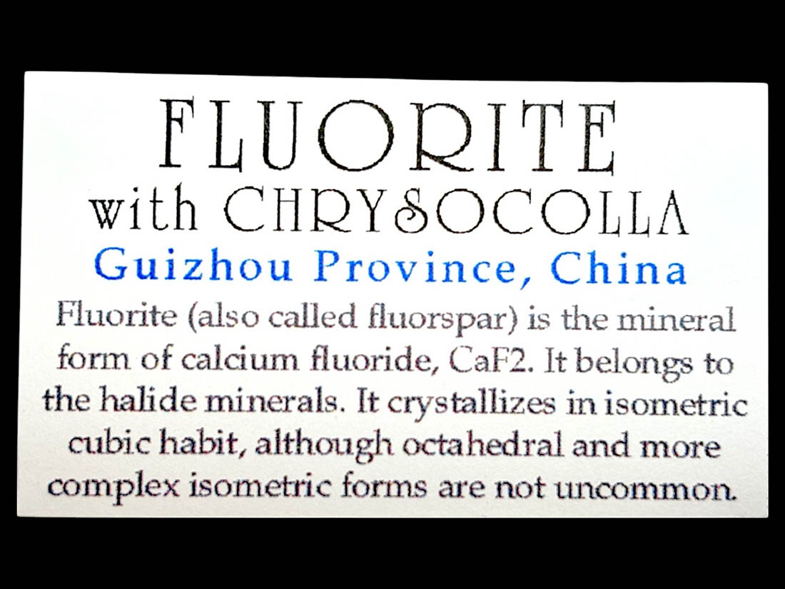 貴州省産 フローライトwithクリソコラ / Fluorite with Chrysocolla