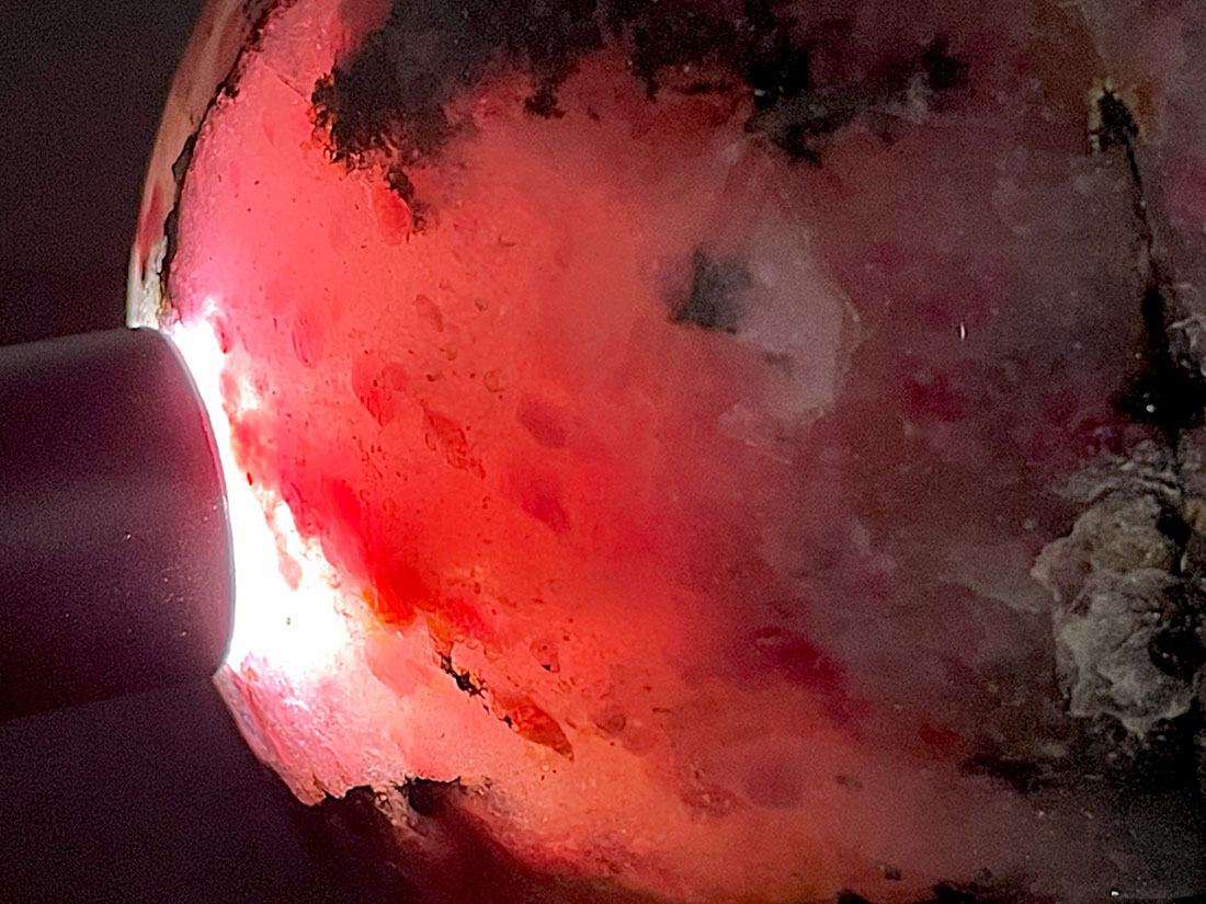 ロードナイトinクォーツ 105mm 丸玉 / Rhodonite in Quartz