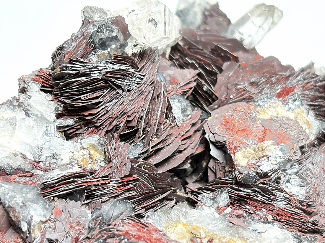 広東省産 アイアンローズ（ヘマタイト＆水晶）/ Iron Rose ( Hematite