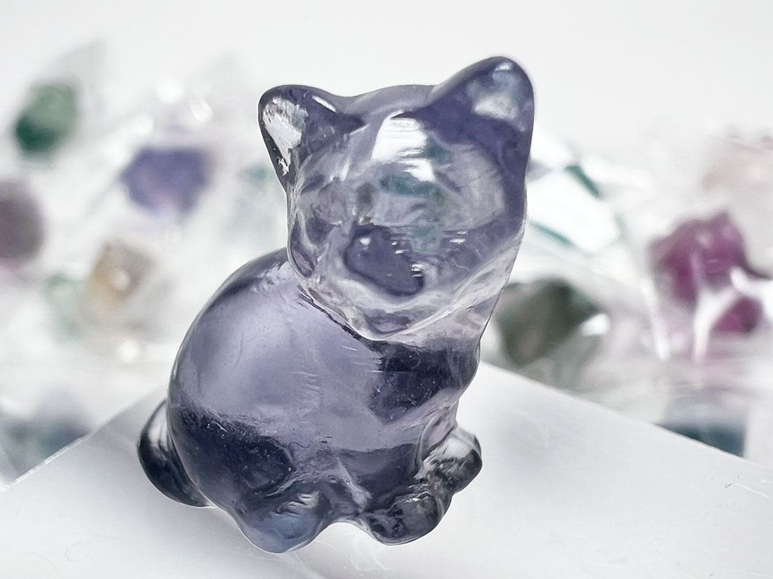 天然石ジャスパー猫3匹ジャスパー