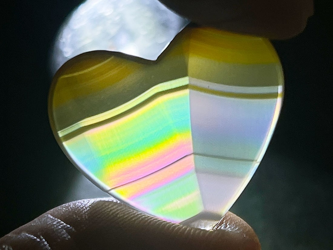 イリスアゲート ハート型スライス /Iris Agate