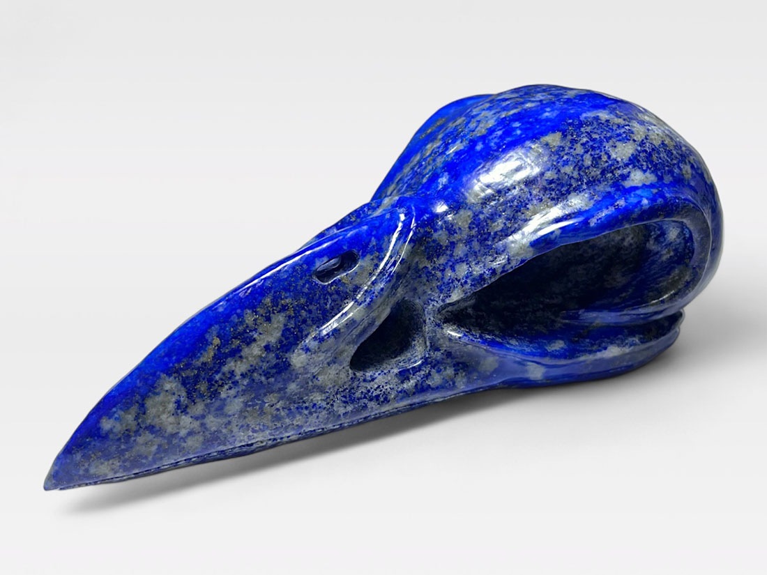 ラピスラズリ カラス 彫刻