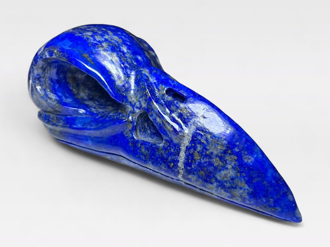 ラピスラズリ カラス 彫刻