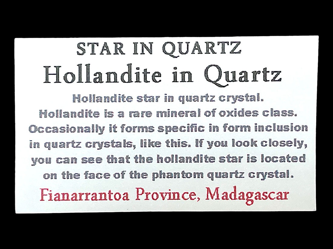 マダガスカル産 星入り水晶 ( ホランダイトinクォーツ)/Hollandite