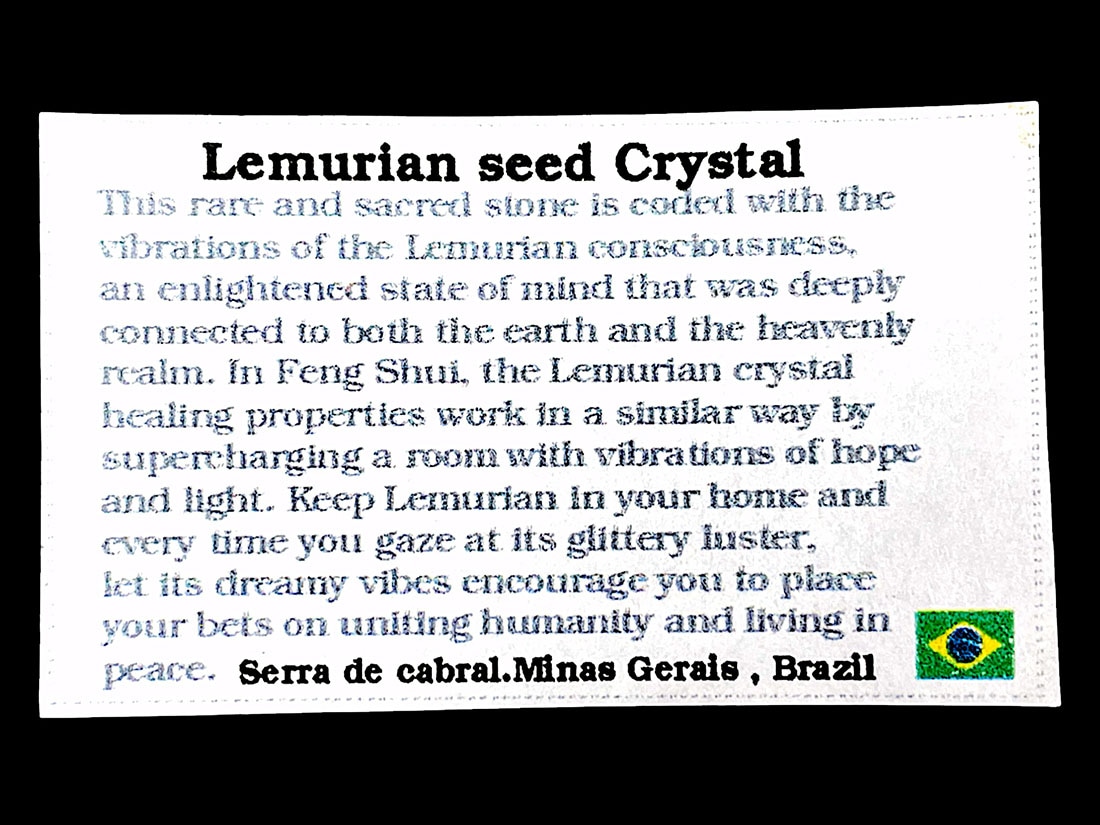 セラドカブラル鉱山産 レムリアンシード 水晶 ポイント / Lemurian Seed Crystal