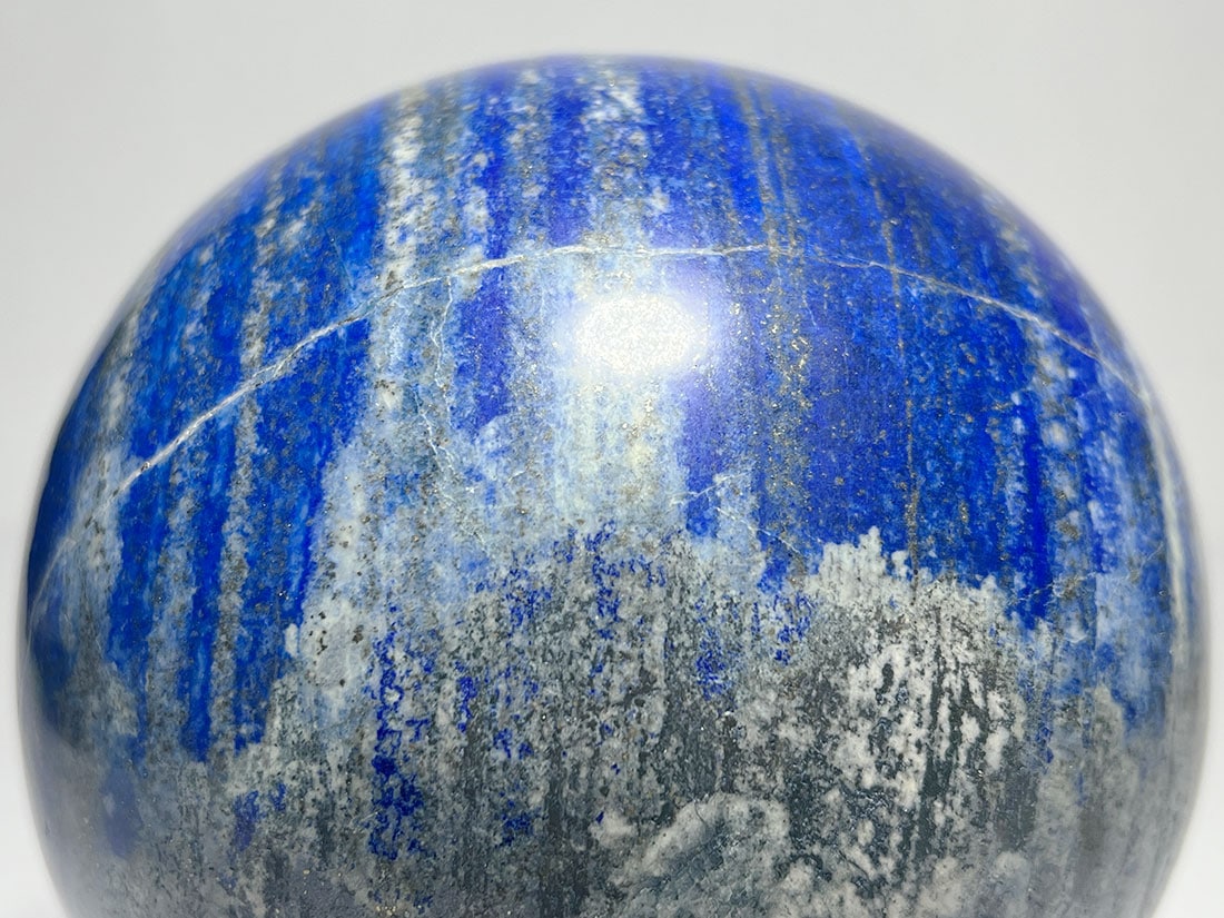 ラピスラズリ　丸玉　c ラピスラズリ135mm 丸玉（蛍光）