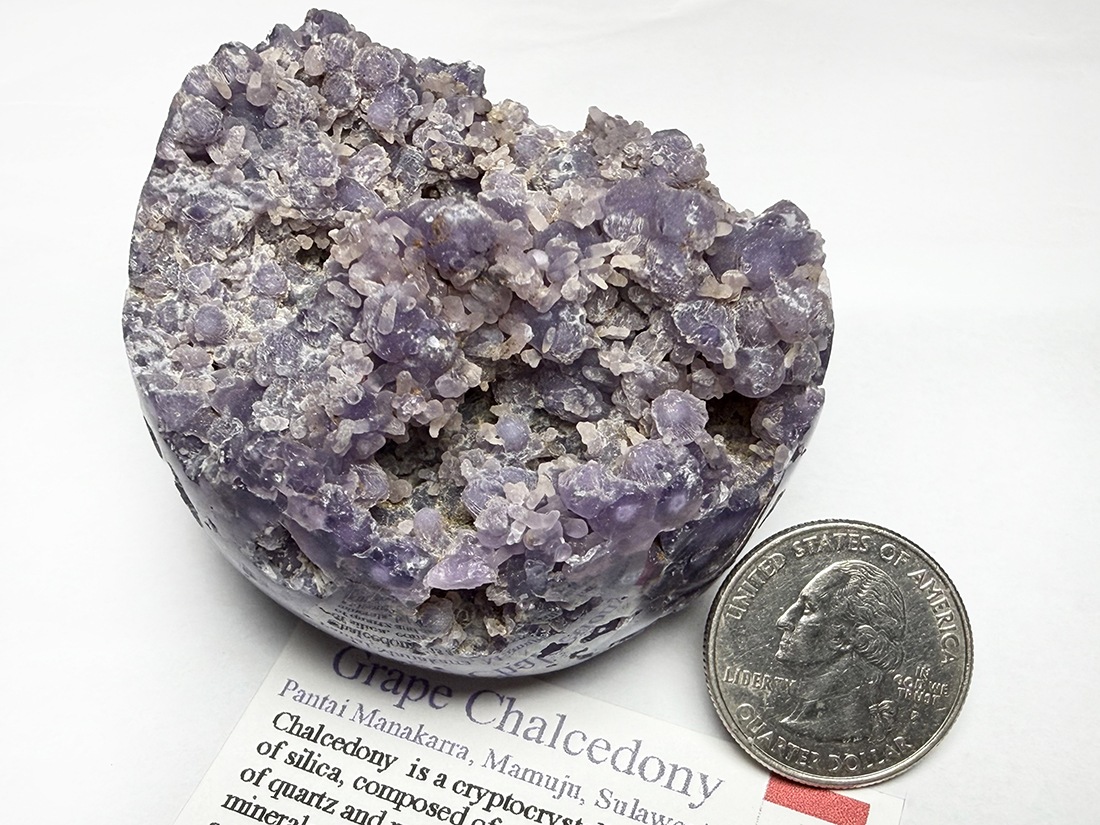 インドネシア産 グレープカルセドニー 65mm 丸玉 / Grape Chalcedony