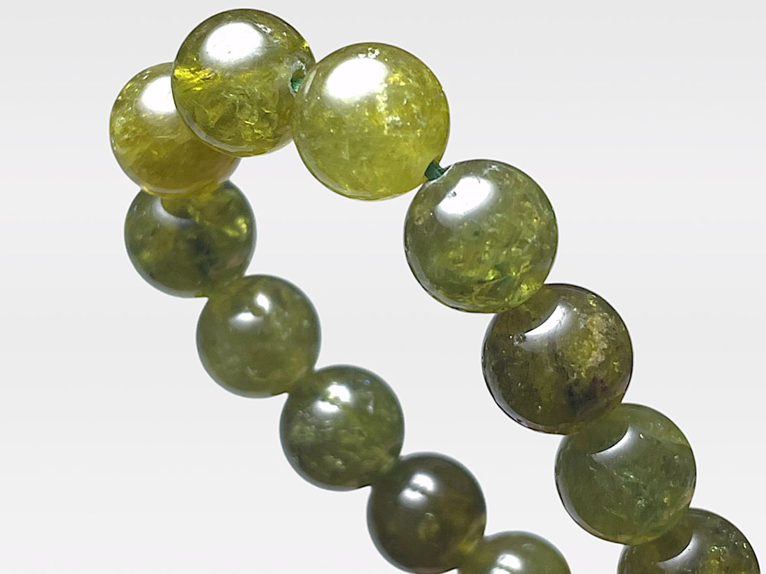 グリーンガーネット 9mm ブレスレット / Grossular Garnet