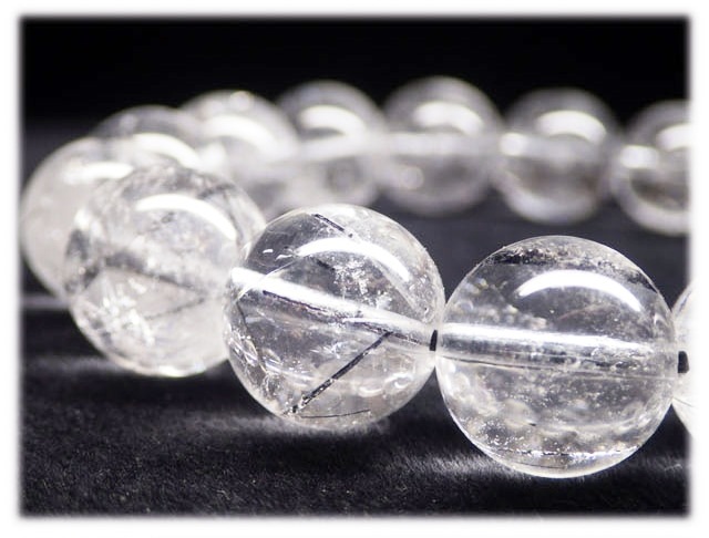 ブラックルチルクォーツ 14mm ブレスレット | ルチルクォーツ