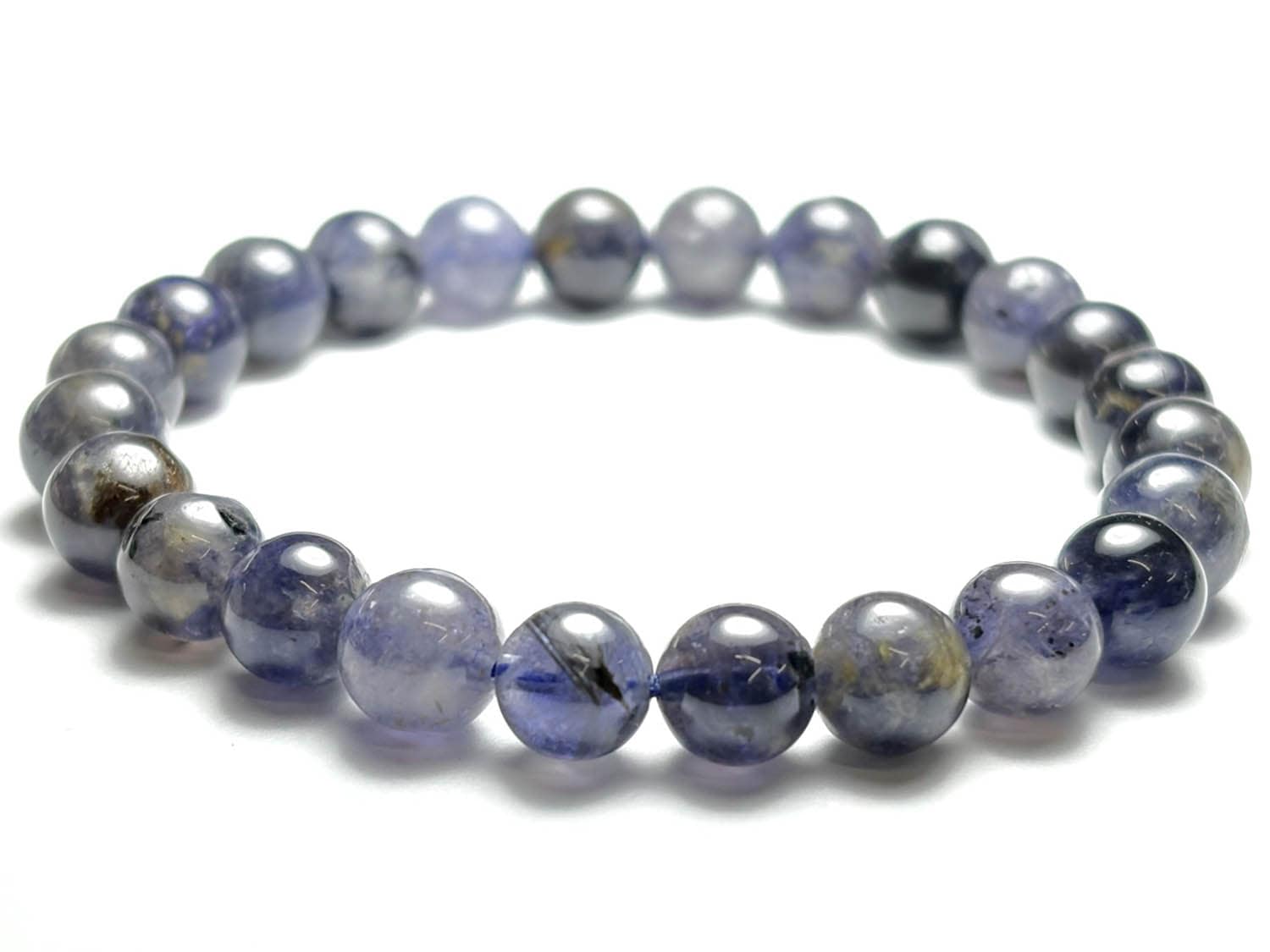 みゆ様♡専用です♡新作♡水ブレス✩宝石質アイオライト♡オーソクレース、グリーンア アイオライト ブレスレット 8mm