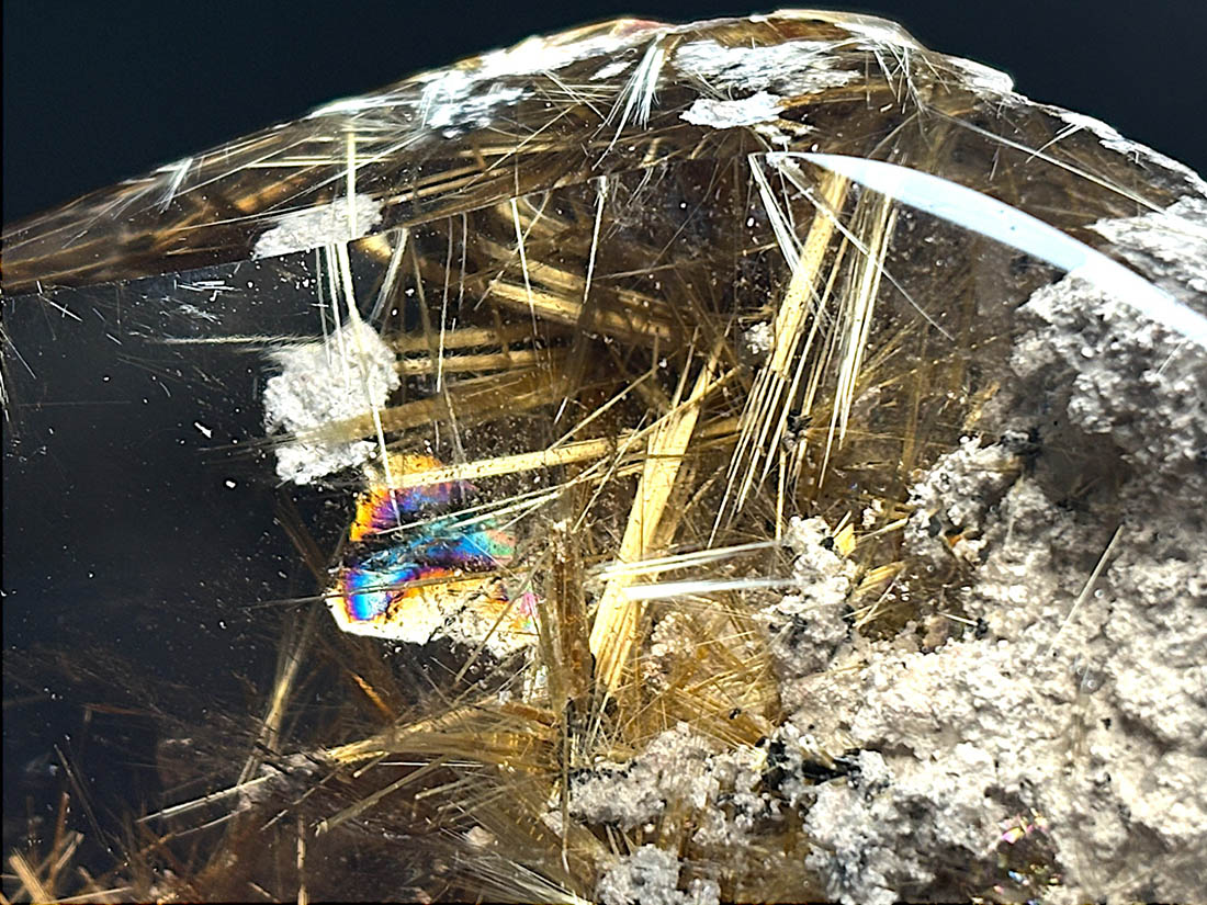 ルチルクォーツ ポリッシュ / Rutilated Quartz (木製台座付き)