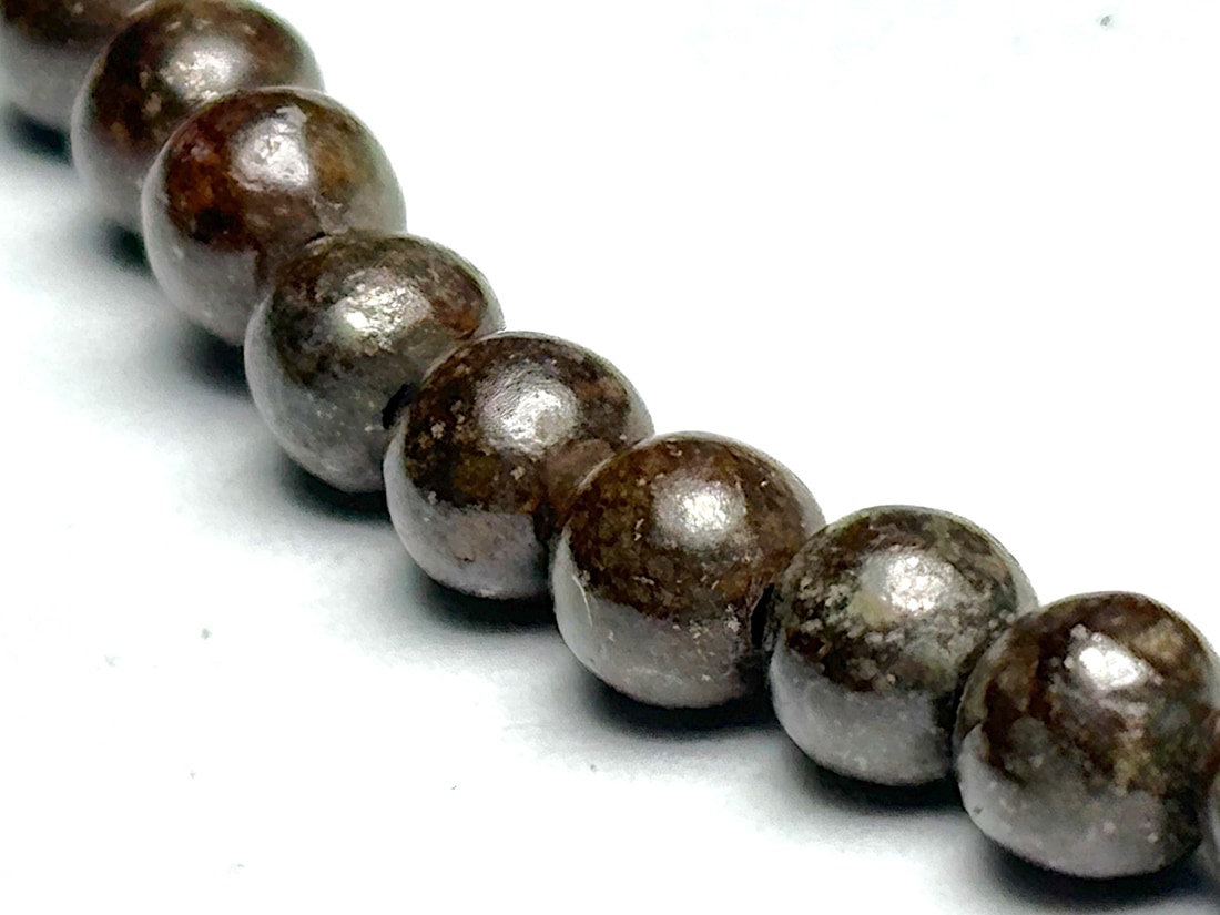 サハラNWA869 コンドライト隕石 ブレスレット 小粒細め サハラNWA869