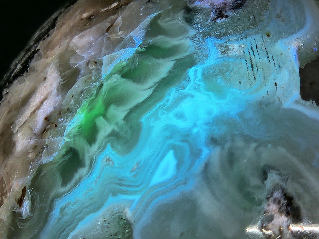 カルテル　ニッコウ カルセドニー 352(蛍光) ニューメキシコ州 - 鉱物標本・隕石標本