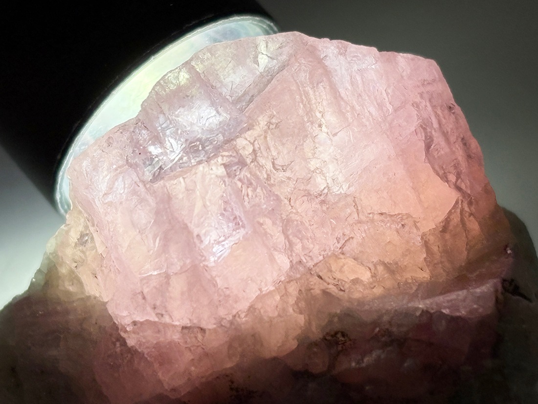 ナイジェリア産 モルガナイト with クンツァイト / Morganite (緑柱石)