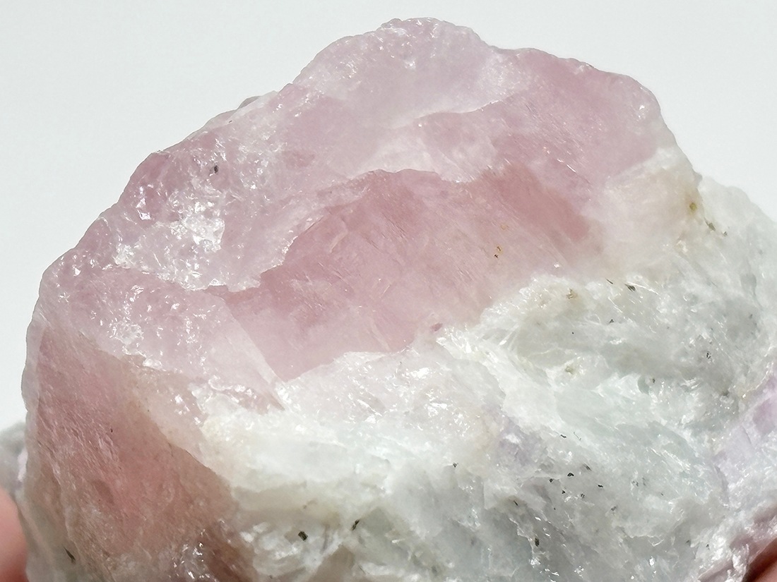 ナイジェリア産 モルガナイト with クンツァイト / Morganite (緑柱石)