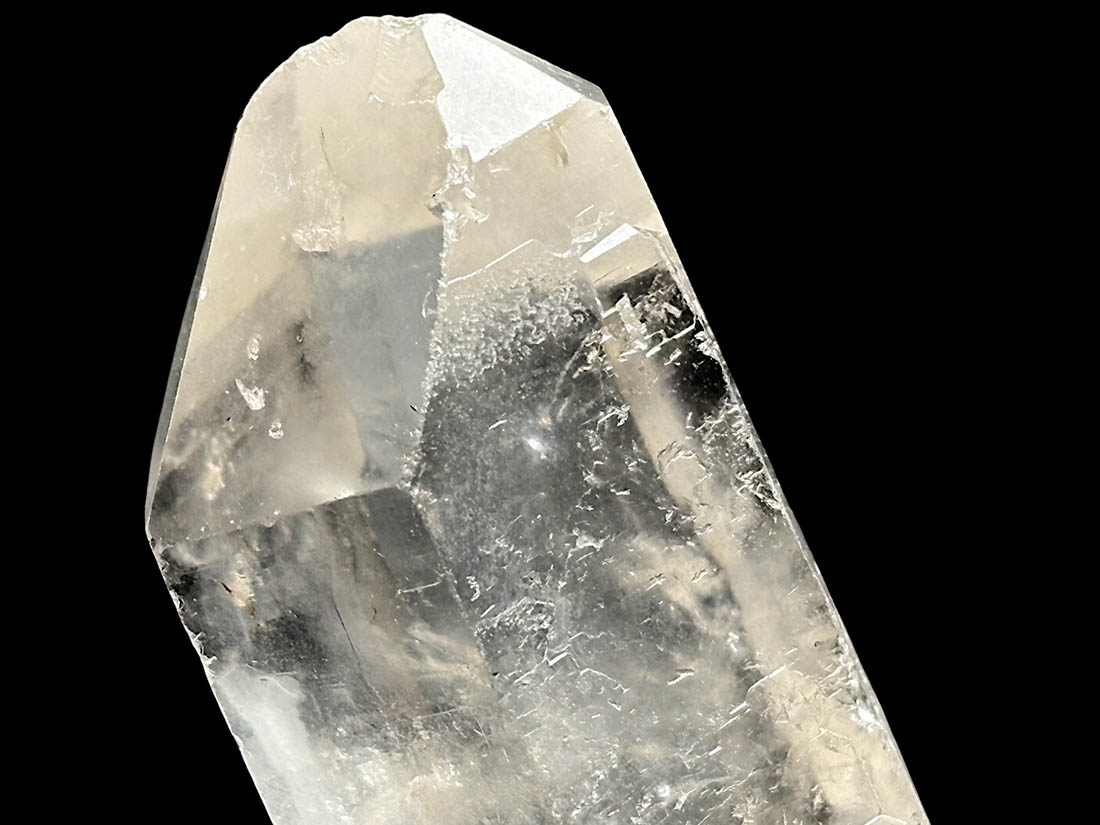 タンザニア産 モンドクォーツ ポイント (雷水晶・ライトニングクォーツ