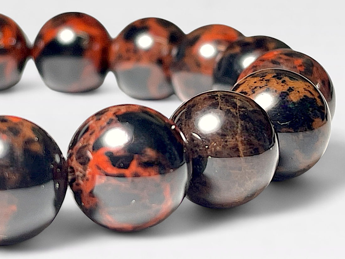 北海道産 花十勝石 ( 紅十勝石 ) 10mm ブレスレット