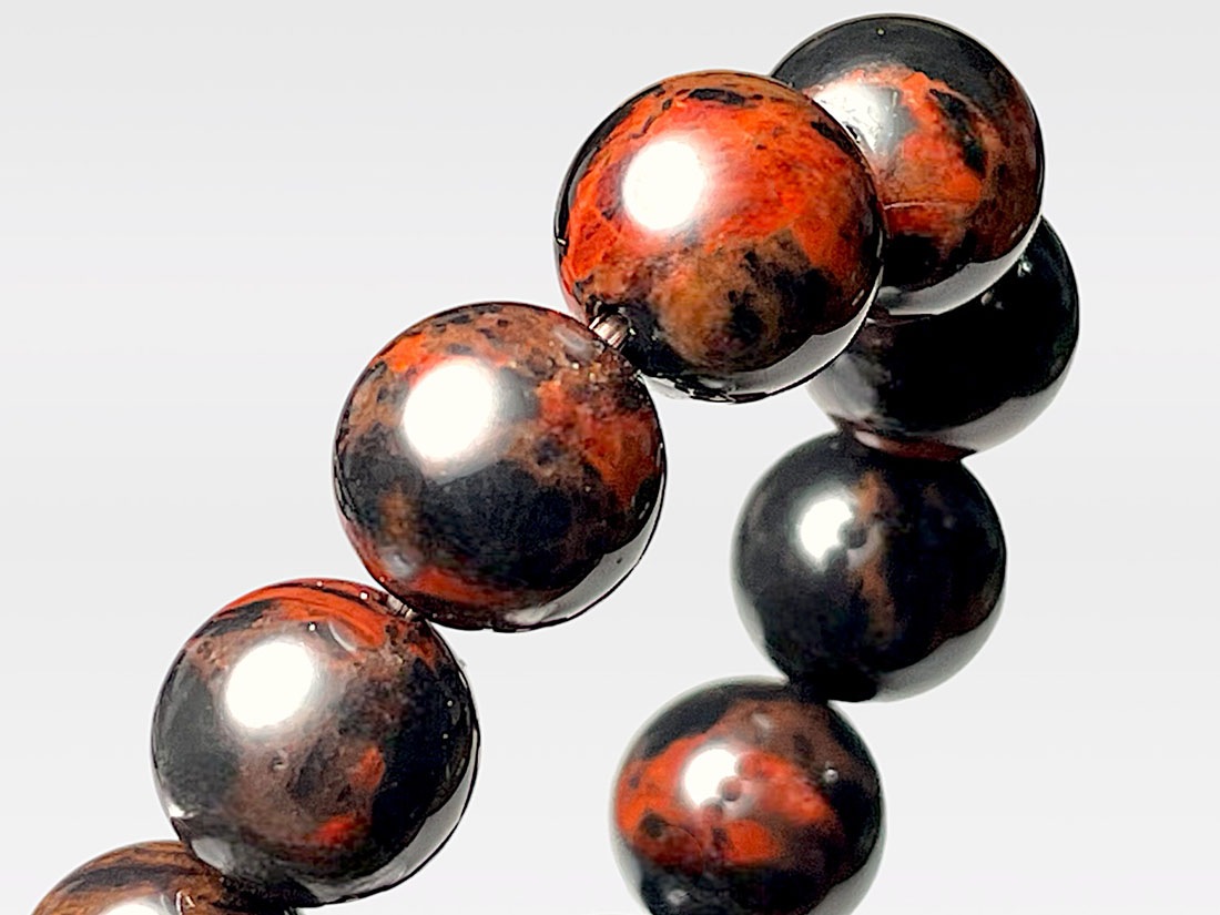 北海道産 花十勝石 ( 紅十勝石 ) 10mm ブレスレット