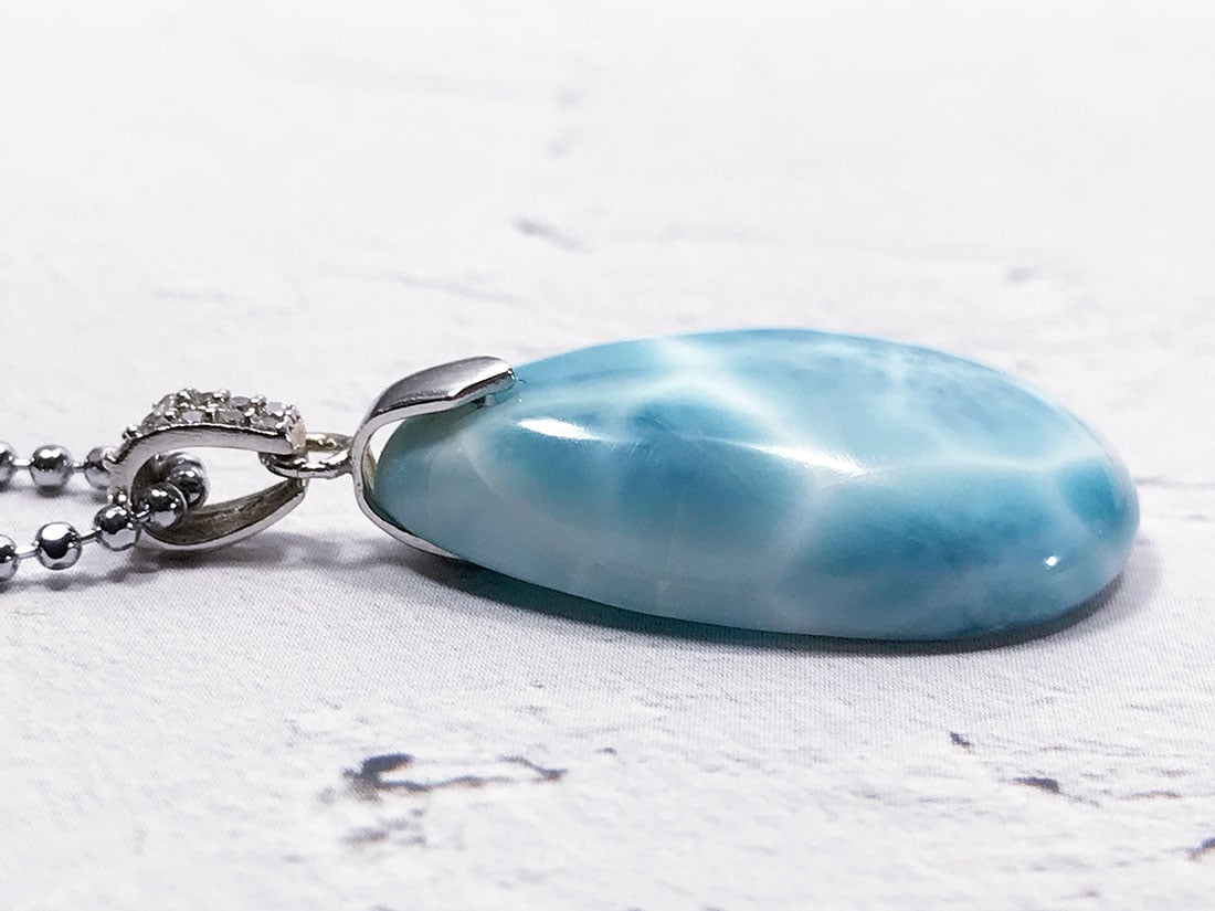 週末限定価格！ラリマー　ペンダントトップ ラリマー ドミニカ共和国産 ペンダントトップ ハイクオリティ 天然石