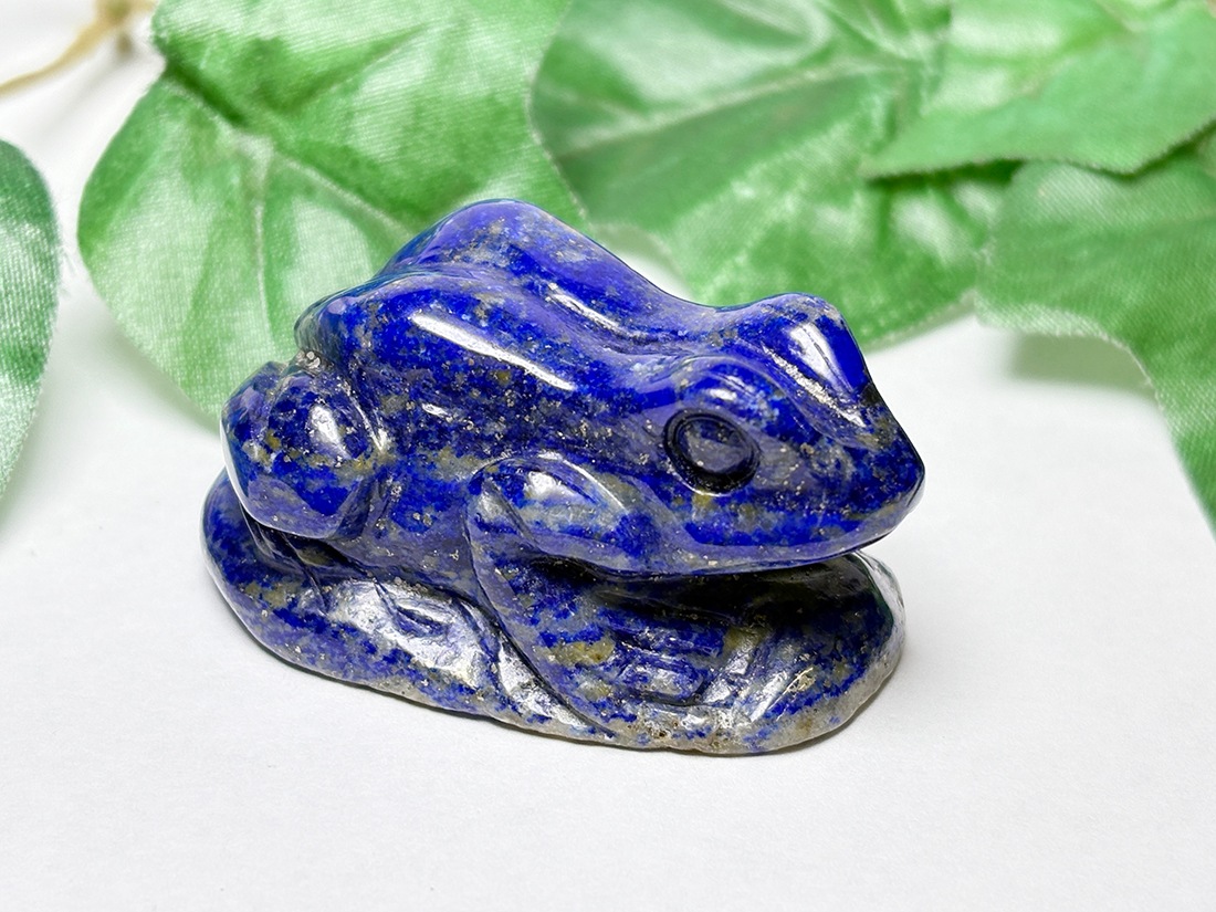アフガニスタン産 ラピスラズリ カエル彫刻 / Lapis Lazuli