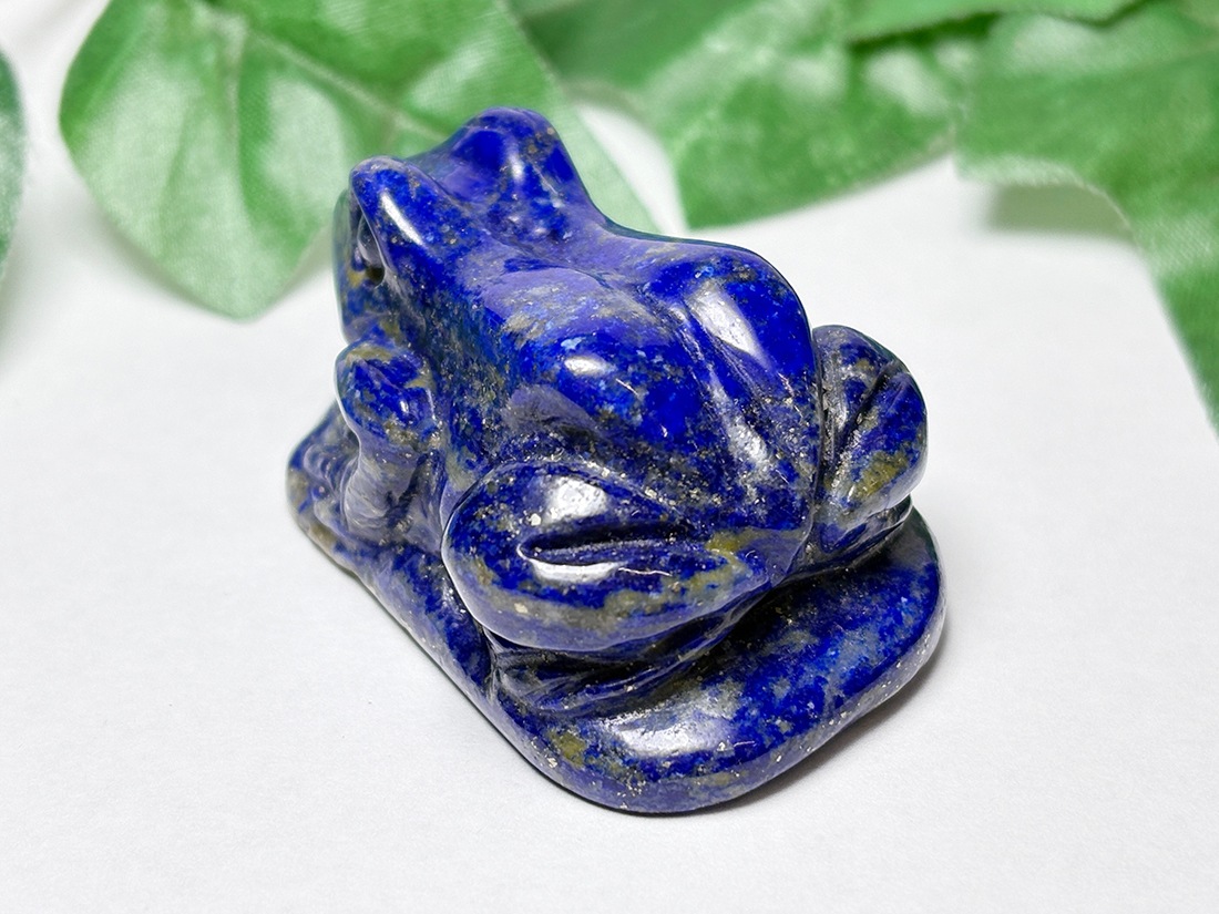 アフガニスタン産 ラピスラズリ カエル彫刻 / Lapis Lazuli