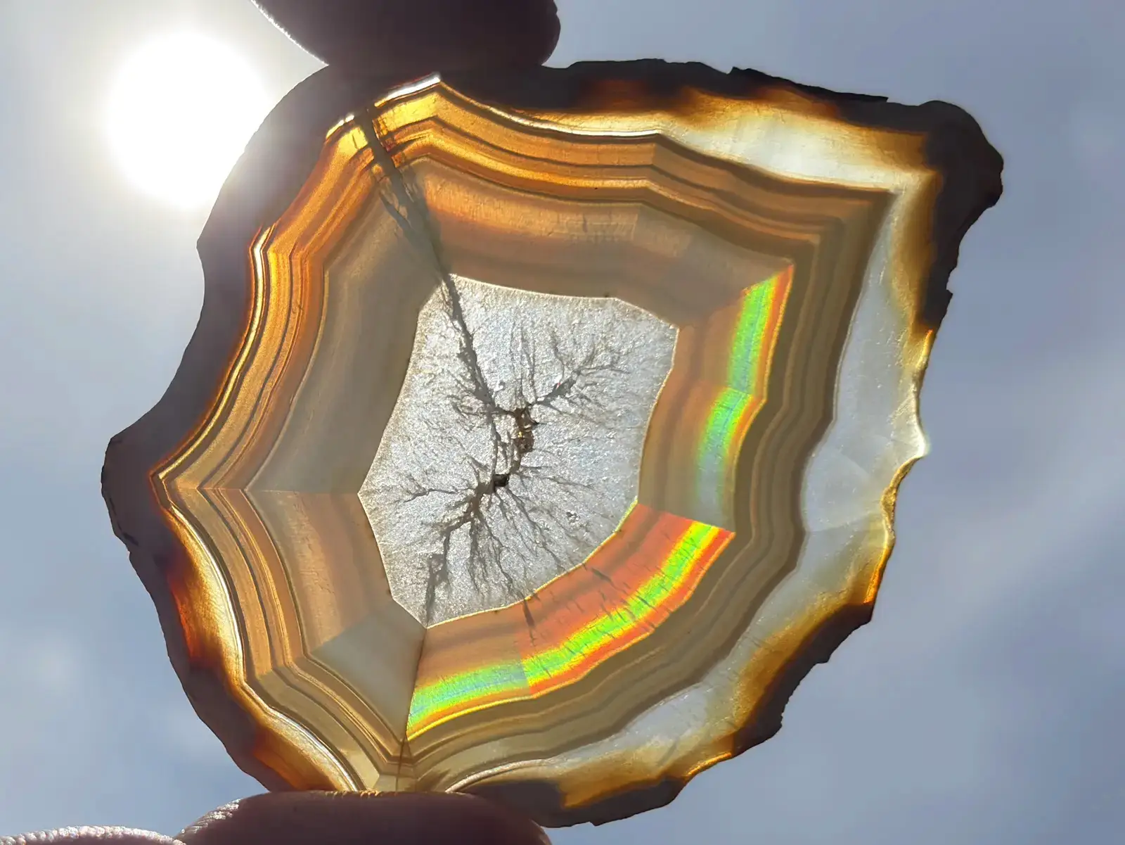 イリスアゲート 原石 スライスアゲート 天然石 パワーストーン インドネシア産 イリスアゲート スライス /Iris Agate