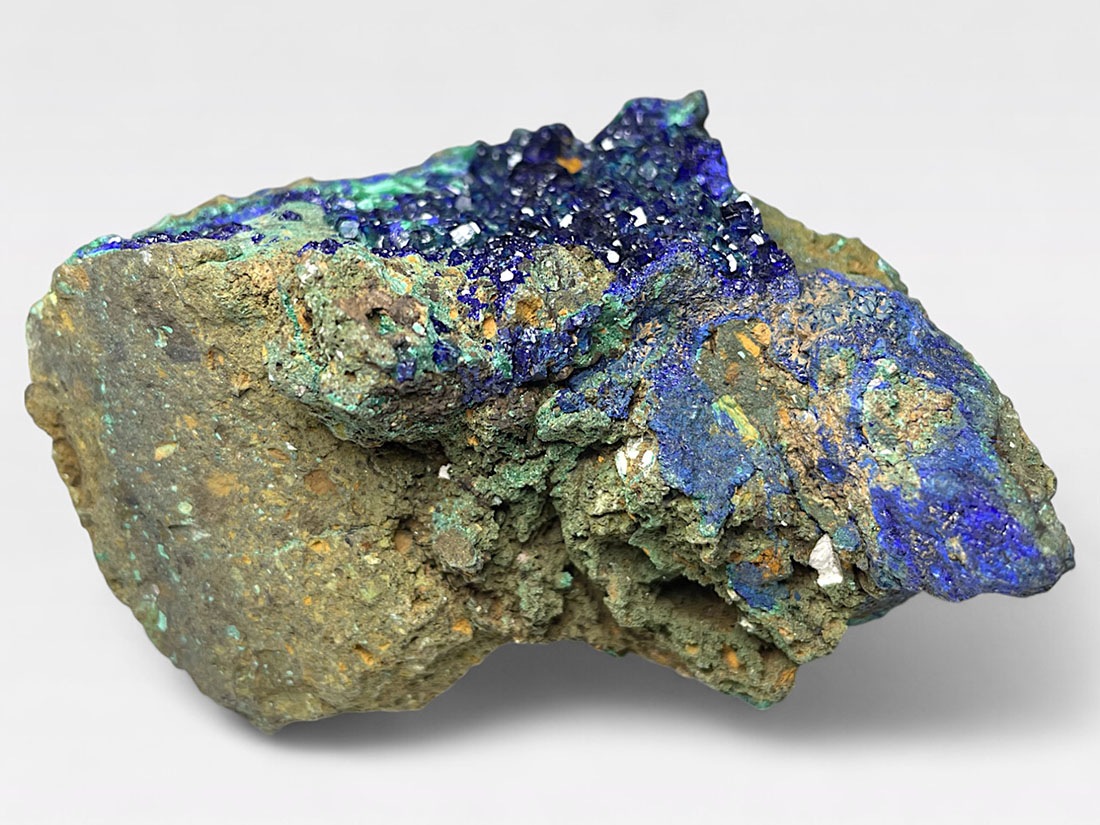 安徽省産アズライト with マラカイト/Azurite with Malachite (藍銅鉱)