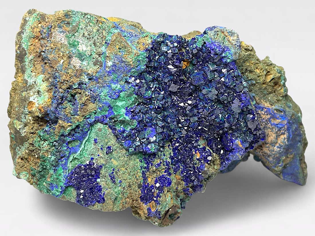 安徽省産アズライト with マラカイト/Azurite with Malachite (藍銅鉱)