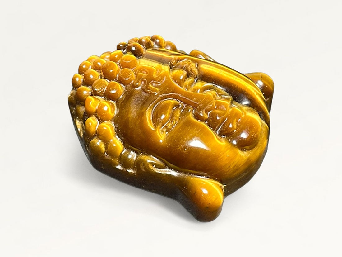 天然石 タイガーアイ 仏陀 仏像 442g 天然石 タイガーアイ 仏陀 仏像