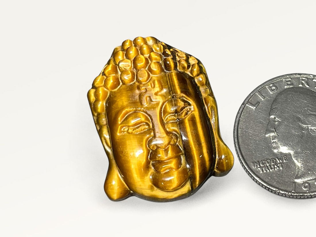 タイガーアイ 大仏彫刻