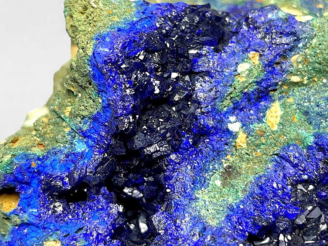 安徽省産アズライト with マラカイト/Azurite with Malachite (藍銅鉱)