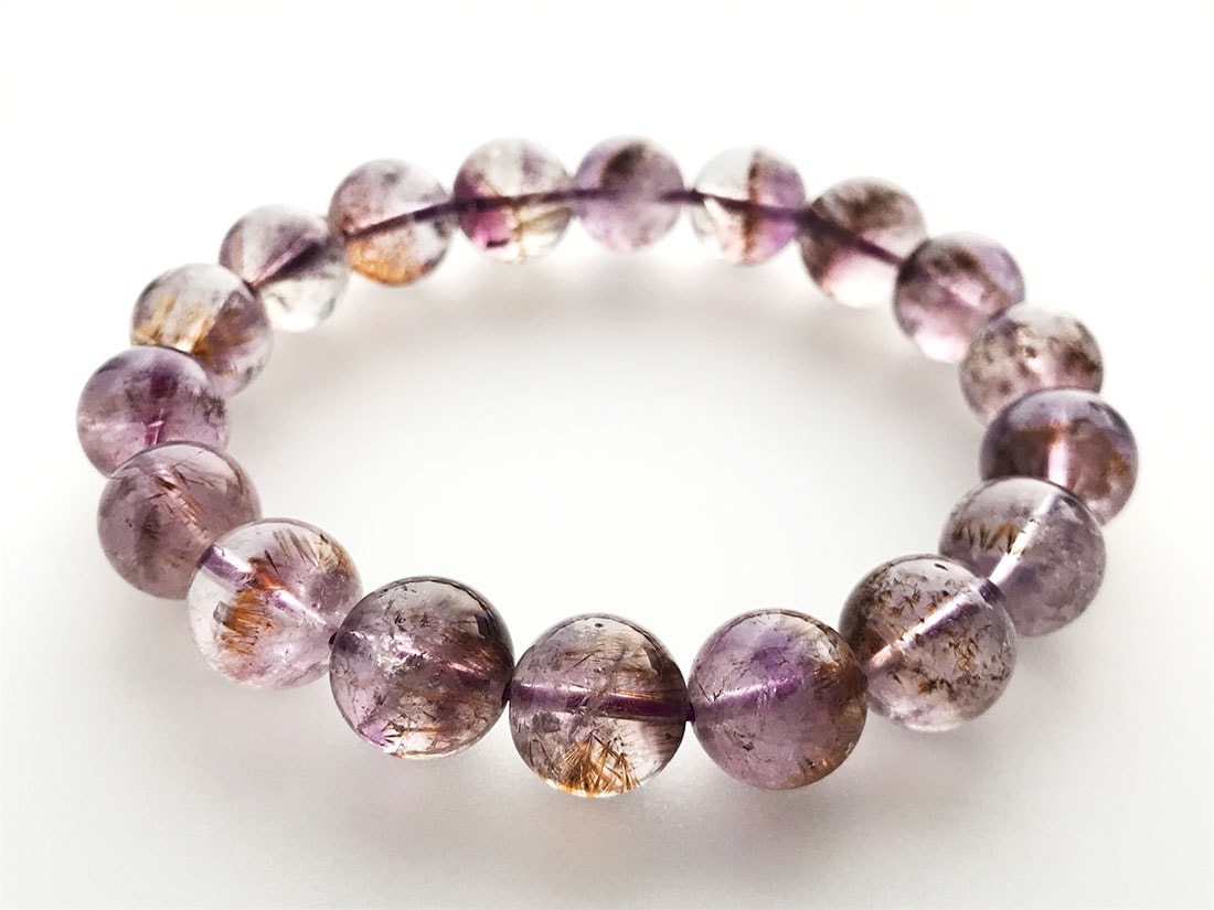 カコクセナイト インアメジストクオーツ モリオン シトリン