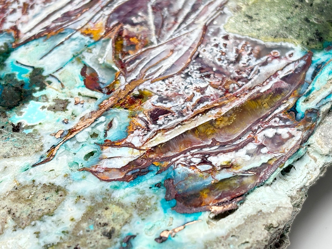 インドネシア・オブ島産 クリソコラ & ネイティブカッパー
