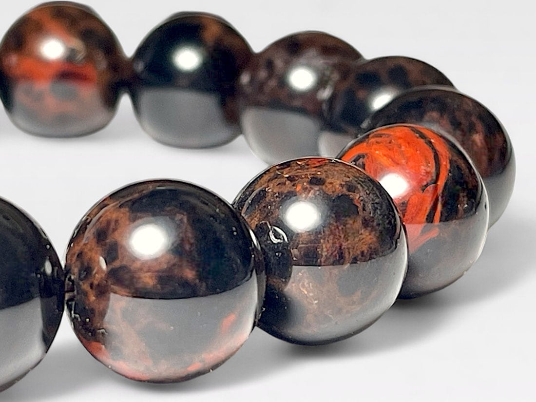 北海道産 花十勝石 ( 紅十勝石 ) 12mm ブレスレット