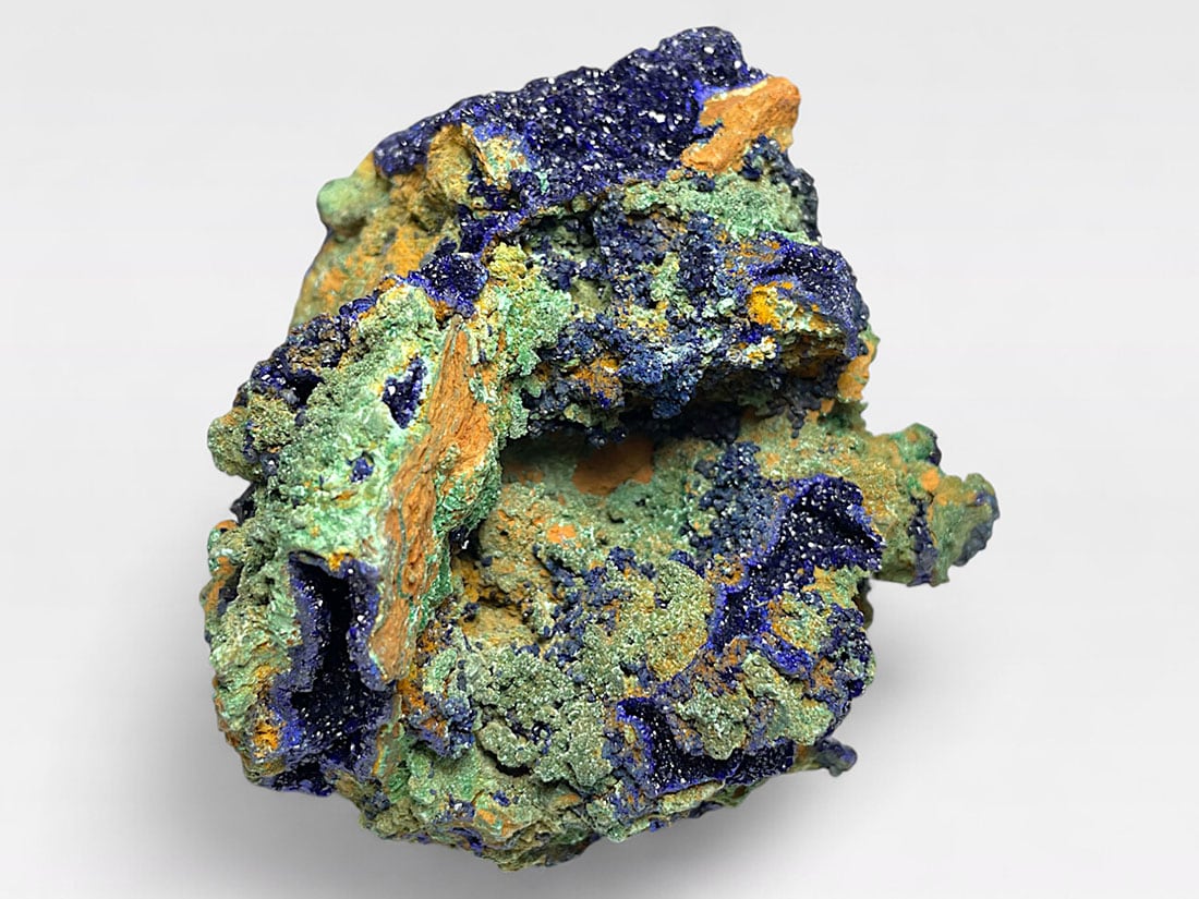 安徽省産アズライト with マラカイト/Azurite with Malachite (藍銅鉱)