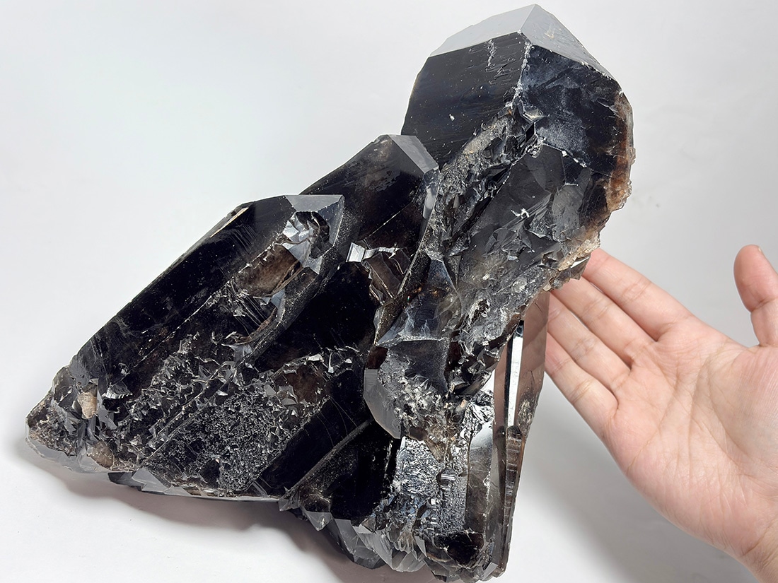 高品質✨水晶 モリオン クラスターセット 79574-2.jpg