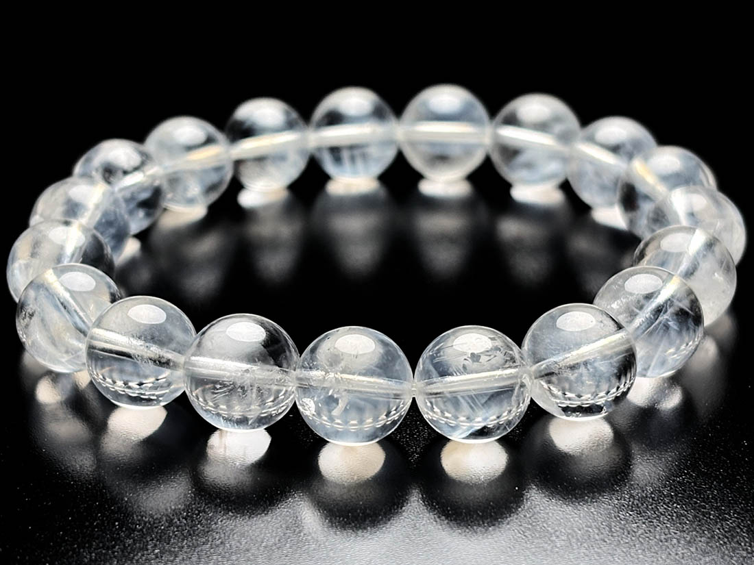 エンジェルラダークォーツ レア 虹多め 「アイリス」ブラジル産 美品364g アイリスクォーツ珠 14mm(ﾌﾞﾗｼﾞﾙ産): 『岩座(いわくら