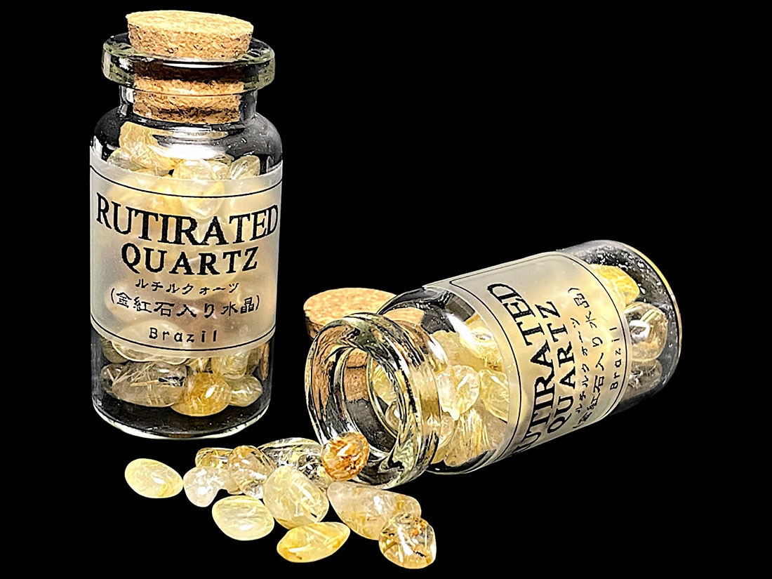 ブラジル産 ルチルクォーツ(小瓶入り) /Rutilated Quartz