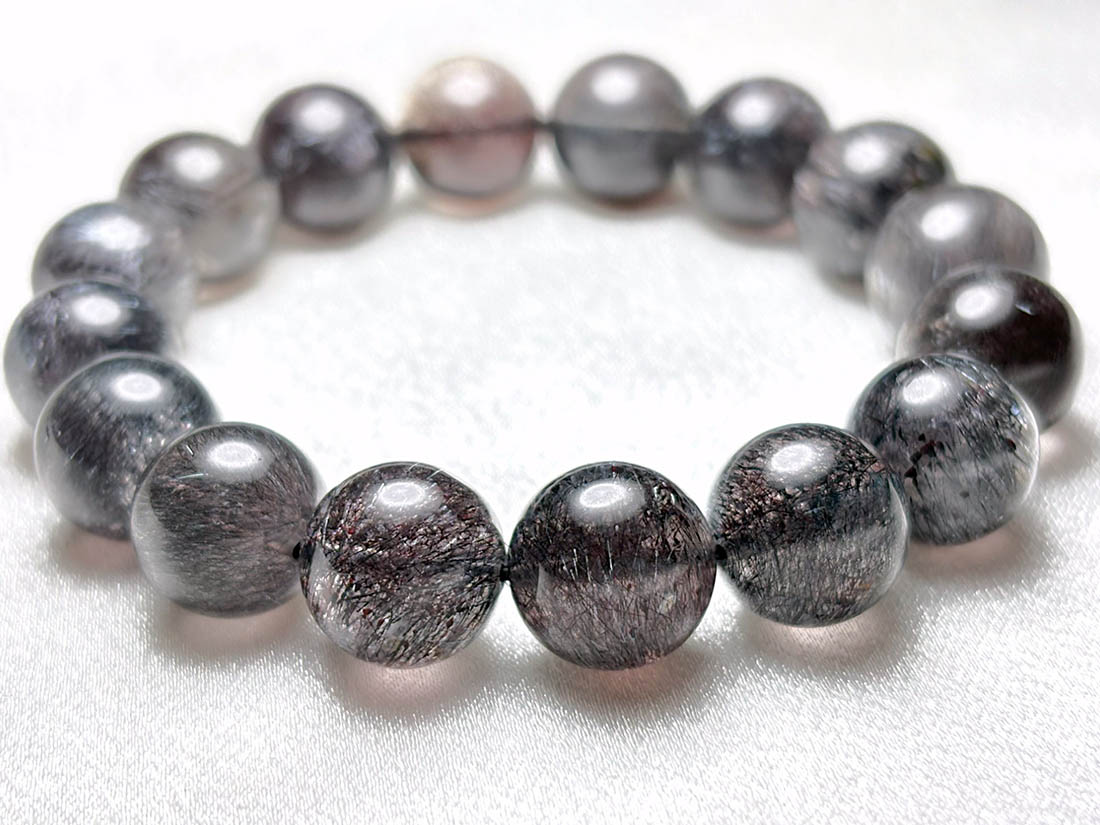 ブラックスーパーセブン (花火) 13mm ブレスレット / Black Super Seven