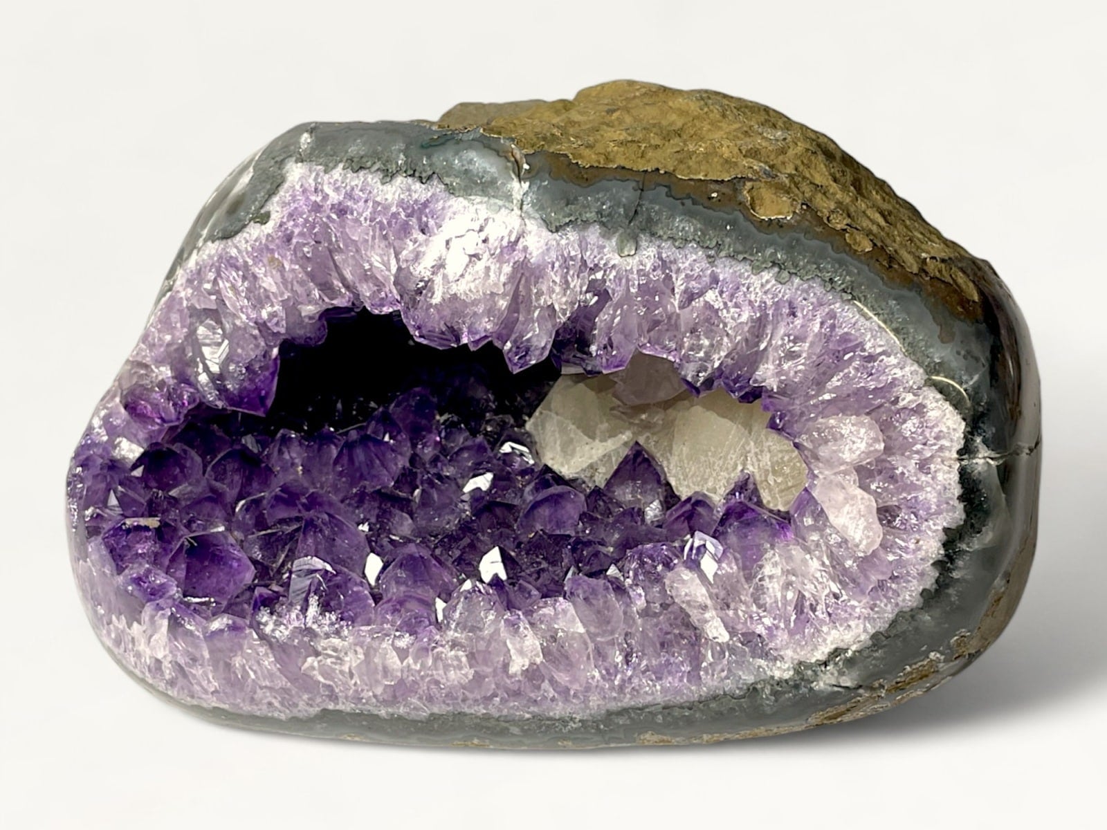 アメジストドーム クラスター カルサイト共生 ウルグアイ産 Z