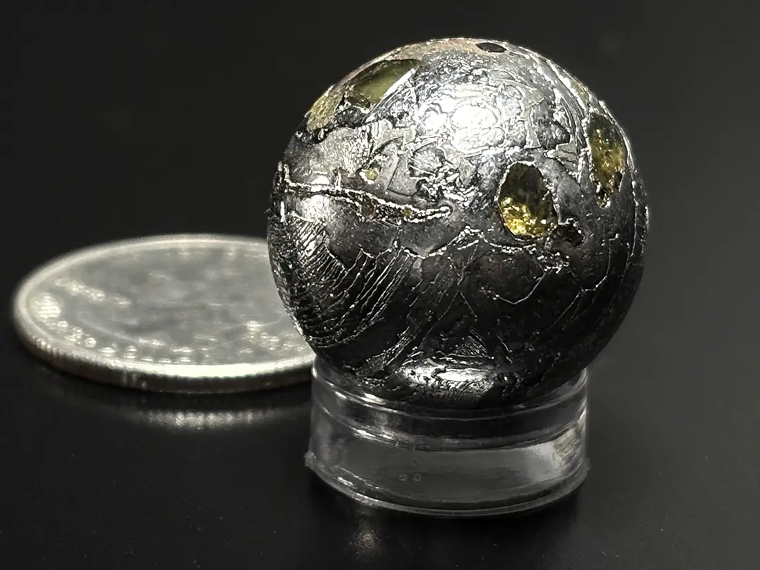 ロシア産 セイムチャン隕石 21mm 丸玉 / Seymchan meteorite Sphere